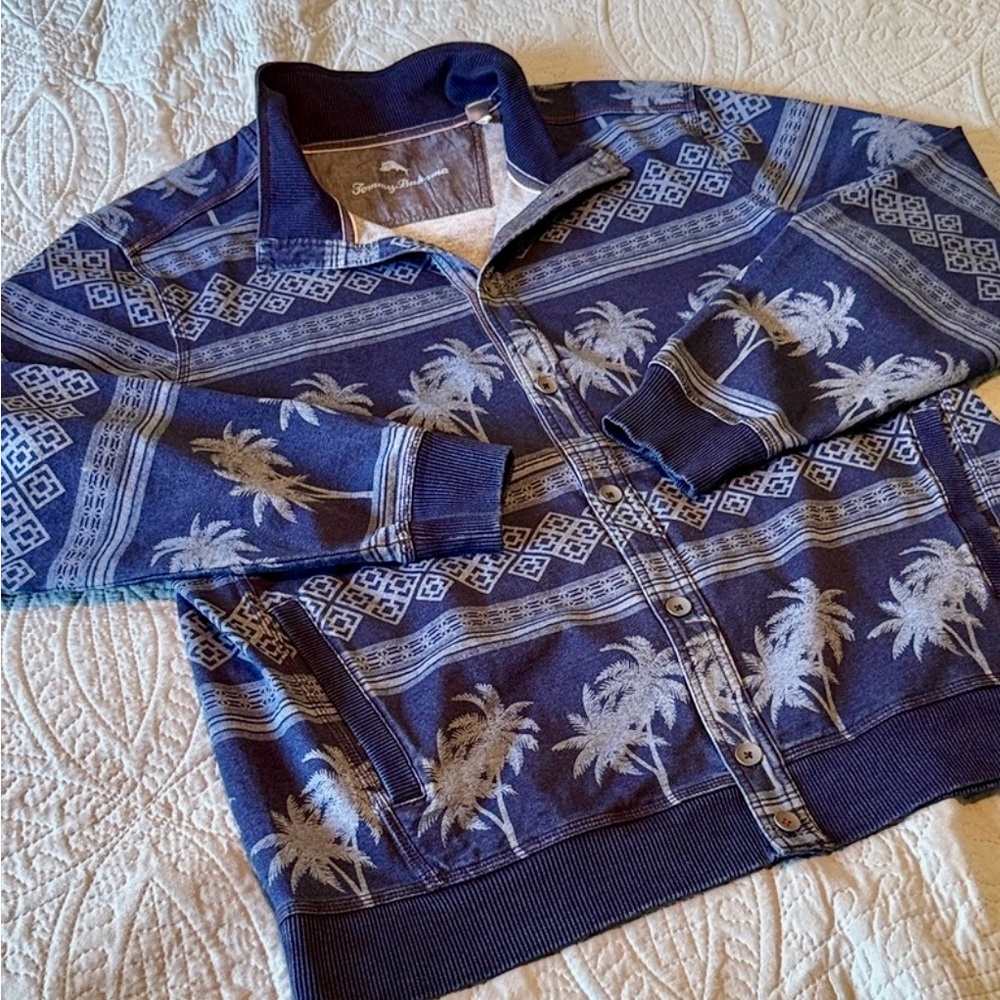 Tommy Bahama Men's Navy and White Jacket
